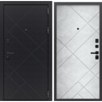 Дверь входная FlyDoors ПРИЗМА Букле черный - Бетон снежный
